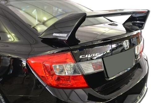 ABS Mugen Style JDM غير مصفولة بغطاء الجذع الخلفي الغطاء المفسد جناح متوافق مع 2012-2015 هوندا سيفيك 4DR سيدان ، 2013 2014 in Saudi Arabia