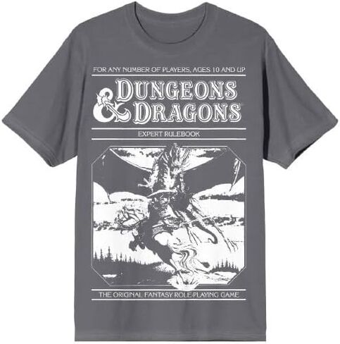 الأبراج المحصنة والتنينات BioWorld Cover Art Art Men's Charcoal Crew Neck Shirt T-Shirt in Saudi Arabia