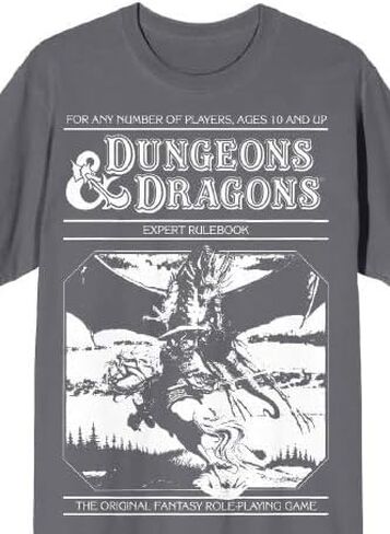 الأبراج المحصنة والتنينات BioWorld Cover Art Art Men's Charcoal Crew Neck Shirt T-Shirt in Saudi Arabia