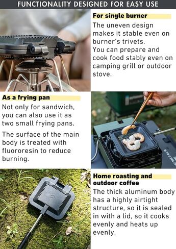 شركة Campingmoon Hot Sandwich Maker Sand Single Burner Fire Open Gas Fire with Lage Bag TT-1315+B in Kuwait