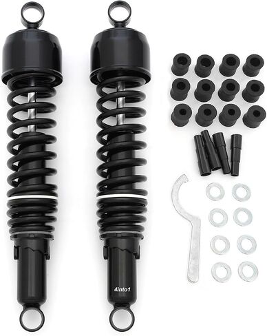 Black Performance Rear Motorcycle Dual Spring Shocks 365mm 14 3/8" Fits Suzuki in Saudi Arabia