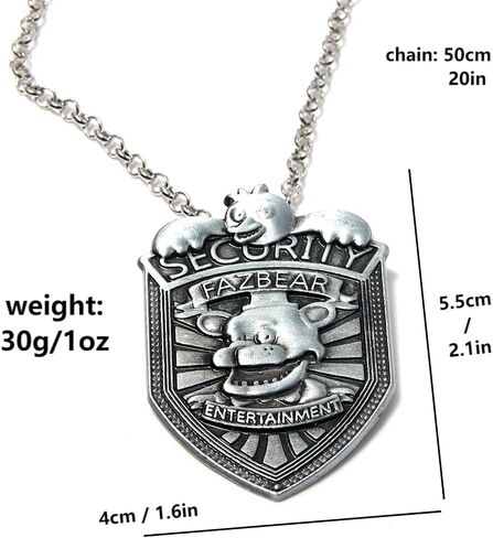 FNAF Security Guard Badge Necklaces - Sun and Moon Friendship Pendant Chain - Gifts for Men Women Friends and Fans in Kuwait
