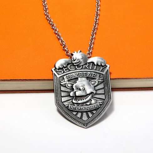 FNAF Security Guard Badge Necklaces - Sun and Moon Friendship Pendant Chain - Gifts for Men Women Friends and Fans in Kuwait