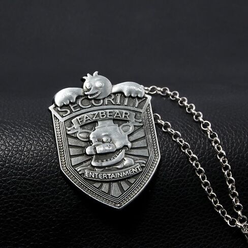 FNAF Security Guard Badge Necklaces - Sun and Moon Friendship Pendant Chain - Gifts for Men Women Friends and Fans in Kuwait