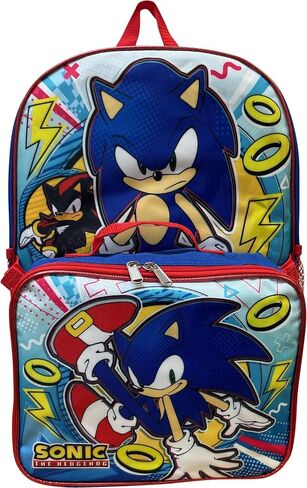 Ruz Sonic The Hedgehog 16 Inclues Packpack مع صندوق غداء مطابق قابل للفصل (Sonic III) in Kuwait