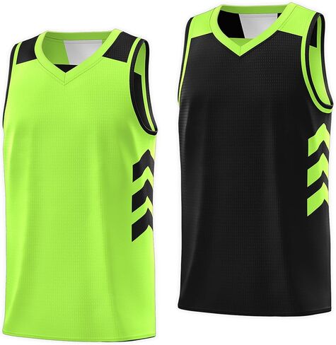 KXK Men's Reversible Basketball Jersey Plain Athletic Sleeveless Tank Top Basketball Shirt Practice Team Uniform in Kuwait
