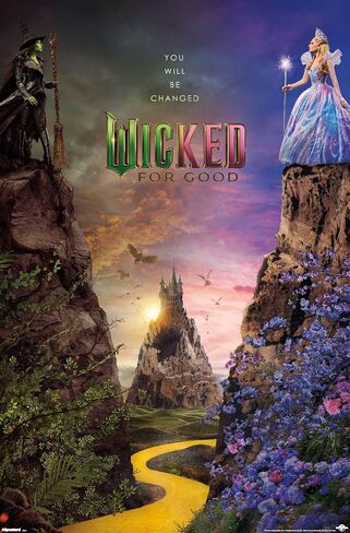 Trends International Wicked: for Good (2025) - Cliff One Sheet Wall Poster ، 34L × 22.4W ، إصدار غير مؤلف in Saudi Arabia