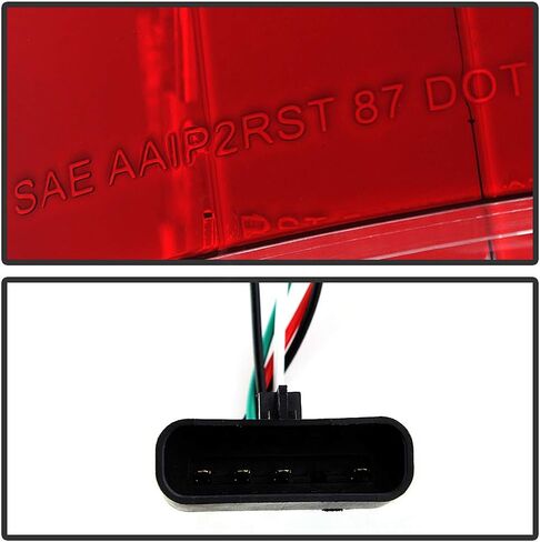 ACANII - For 1988-1998 Chevy Silverado GMC Sierra Suburban Tahoe Red Clear LED Tail Lights Lamps Replacement Left+Right in Saudi Arabia