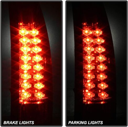 ACANII - For 1988-1998 Chevy Silverado GMC Sierra Suburban Tahoe Red Clear LED Tail Lights Lamps Replacement Left+Right in Saudi Arabia