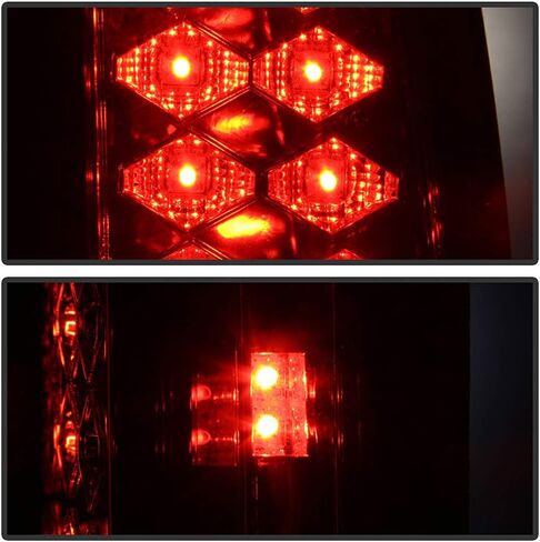 ACANII - For 1988-1998 Chevy Silverado GMC Sierra Suburban Tahoe Red Clear LED Tail Lights Lamps Replacement Left+Right in Saudi Arabia