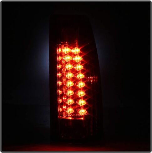 ACANII - For 1988-1998 Chevy Silverado GMC Sierra Suburban Tahoe Red Clear LED Tail Lights Lamps Replacement Left+Right in Saudi Arabia