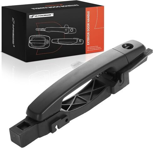 A-Premium الأمامية الأمامية مقبض الباب الخارجي اليسرى مع ثقب المفتاح متوافق مع Nissan Sentra 2007-2012 ، دون دخول بدون مفتاح ، دون نظام دخول ذكي ، أسود مسبب ، استبدل# 80607-ET02A in Saudi Arabia