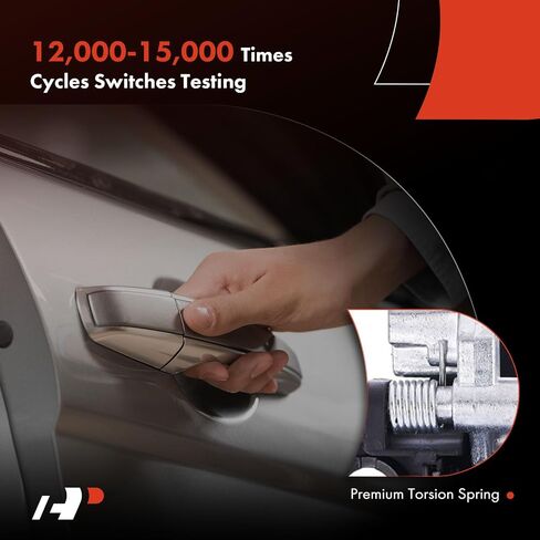 A-Premium الأمامية الأمامية مقبض الباب الخارجي اليسرى مع ثقب المفتاح متوافق مع Nissan Sentra 2007-2012 ، دون دخول بدون مفتاح ، دون نظام دخول ذكي ، أسود مسبب ، استبدل# 80607-ET02A in Saudi Arabia