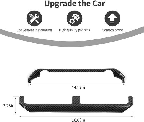 بالنسبة إلى Colorado Dash Console Control Cover Cover to Coleds for Chevrolet Colorado/GMC Canyon 2023 2024 Up Black Carbon Fiber Grain Insories 2pcs in Saudi Arabia