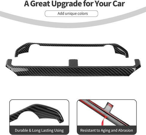 بالنسبة إلى Colorado Dash Console Control Cover Cover to Coleds for Chevrolet Colorado/GMC Canyon 2023 2024 Up Black Carbon Fiber Grain Insories 2pcs in Saudi Arabia