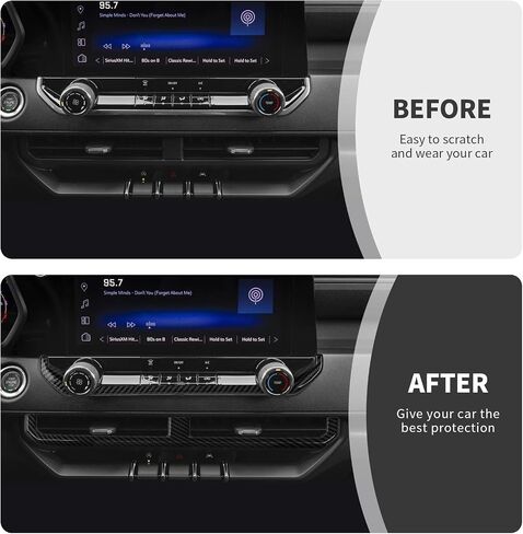 بالنسبة إلى Colorado Dash Console Control Cover Cover to Coleds for Chevrolet Colorado/GMC Canyon 2023 2024 Up Black Carbon Fiber Grain Insories 2pcs in Saudi Arabia
