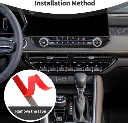 بالنسبة إلى Colorado Dash Console Control Cover Cover to Coleds for Chevrolet Colorado/GMC Canyon 2023 2024 Up Black Carbon Fiber Grain Insories 2pcs in Saudi Arabia