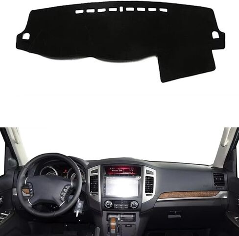 مناسب لـ Mitsubishi Pajero Montero 2007-2011 2012 2013 2014 2015 2015 2017 ، غطاء لوحة القيادة ، حصيرة Dashboard Dash ، تزيين السيارة in Kuwait