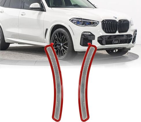 USR BMW X5 G05 Side Marker Lights - Euro Style Smoke Lens Front Bumper Reflector Light Set (Left + Right) Compatible with 2019-2023 BMW X5 G05 Chassis (Smoked) in Saudi Arabia