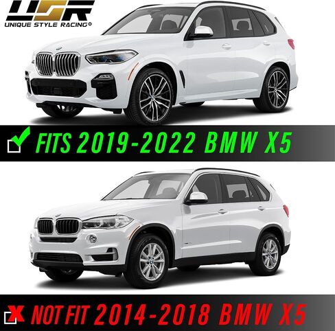 USR BMW X5 G05 Side Marker Lights - Euro Style Smoke Lens Front Bumper Reflector Light Set (Left + Right) Compatible with 2019-2023 BMW X5 G05 Chassis (Smoked) in Saudi Arabia