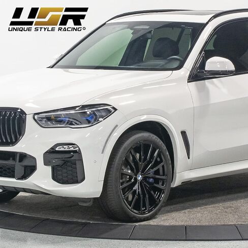 USR BMW X5 G05 Side Marker Lights - Euro Style Smoke Lens Front Bumper Reflector Light Set (Left + Right) Compatible with 2019-2023 BMW X5 G05 Chassis (Smoked) in Saudi Arabia