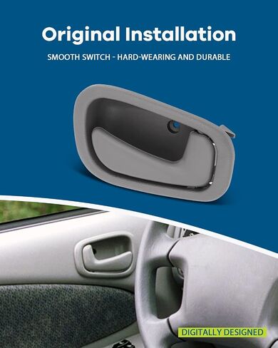 LUJUNTEC Interior Door Handles Driver Passenger Side Replacement for 1998-2002 for Toyota Corolla Texture Grey(4pcs) in Saudi Arabia