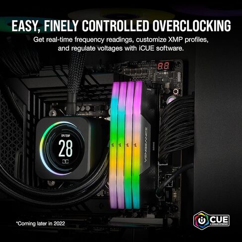 CORSAIR Vengeance RGB DDR5 RAM 32GB (2x16GB) 6000MHz CL30-36-36-76 1.4V AMD Expo & Intel XMP Desktop Computer Memory - White (CMH32GX5M2B6000Z30W) in Saudi Arabia