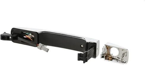 KarParts360 for Kia Soul 2014-2022 Exterior Door Handles Front, Driver and Passenger Side | Pair | Plastic | All Chrome | with Key Hole | w/Cover | w/Smart Entry System | Replacement for 82651B2720 in Saudi Arabia