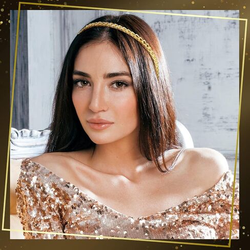 Xunyee 6 PCS Gold Leaf Headbands مجموعة عظم رأس اللؤلؤ للنساء الإلحاحات الإلهية اليونانية زهرة Faux Paux Hairband Metal Metal Prompiece Crown Hairband for Women Girl ( in Saudi Arabia