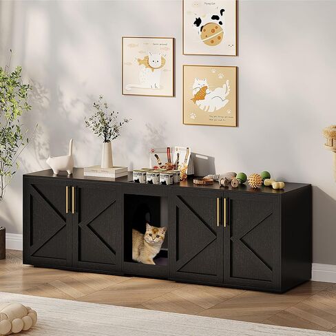 حاوية مزدوجة القمامة القمامة ، أثاث قمامة القمامة المخفية مع الأبواب والوسادات ، أثاث خزانة القمامة الخشبية (أبيض ، غرفة 2) in Kuwait