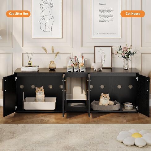 حاوية مزدوجة القمامة القمامة ، أثاث قمامة القمامة المخفية مع الأبواب والوسادات ، أثاث خزانة القمامة الخشبية (أبيض ، غرفة 2) in Kuwait