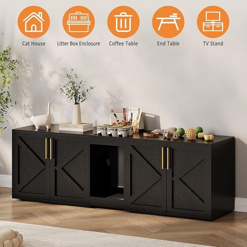 حاوية مزدوجة القمامة القمامة ، أثاث قمامة القمامة المخفية مع الأبواب والوسادات ، أثاث خزانة القمامة الخشبية (أبيض ، غرفة 2) in Kuwait