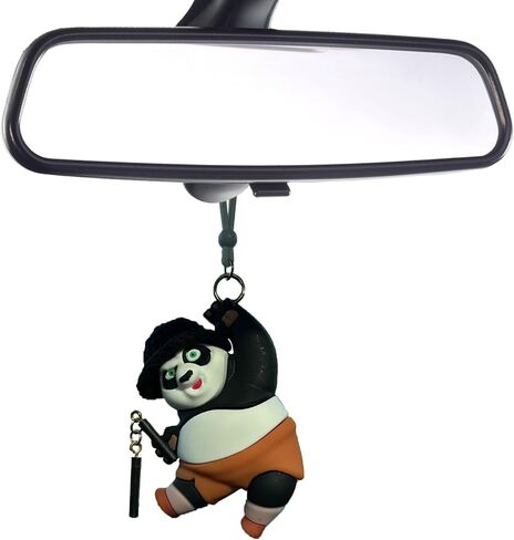 Swing Spider Panda Car Accessories Rearview Mirror Hanger Cool Car Ornament For Office Home Hanging Decor Birthday Funny Gift (A) in Saudi Arabia