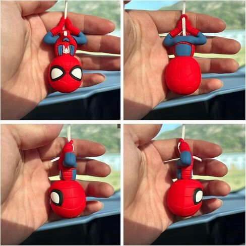 Swing Spider Panda Car Accessories Rearview Mirror Hanger Cool Car Ornament For Office Home Hanging Decor Birthday Funny Gift (A) in Kuwait