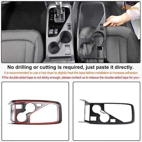 Aunginsy Car Central Control Gear Shift Panel Cover Cup Holder Trim Compatible with Subaru Crosstrek 2023-2025 Car Gear Shifter Console Anti-Scratch Panel Frame Decorative Sticker Protect Accessories in Kuwait