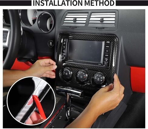 Voodonala Carbon Carbon Cover Cover Cover Cover Trim for Dodge Challenger 2009-2014 in Saudi Arabia