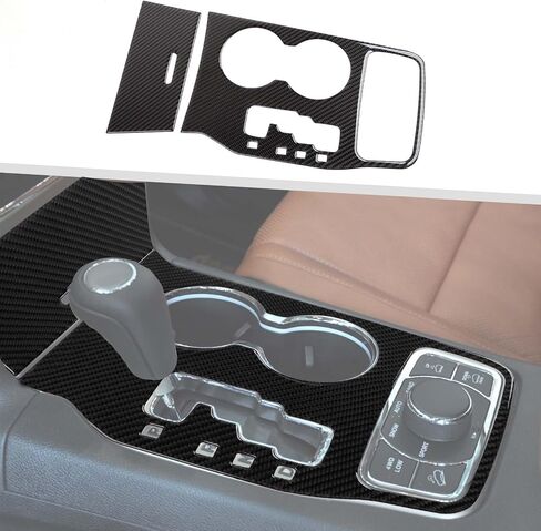 Jimen متوافق مع Jeep Grand Cherokee 2011-2013 ، غطاء لوحة العتاد 2pcs ، ألياف الكربون in Saudi Arabia