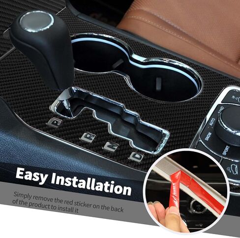 Jimen متوافق مع Jeep Grand Cherokee 2011-2013 ، غطاء لوحة العتاد 2pcs ، ألياف الكربون in Saudi Arabia