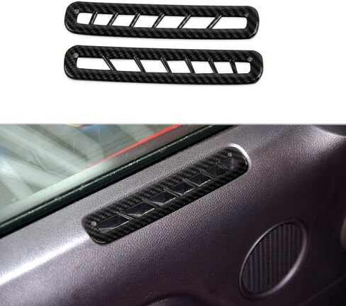 Inner Door Vent Air Outlet Cover Trim Accessories for 2015-2025 Ford Mustang (Carbon Fiber Style) in Saudi Arabia