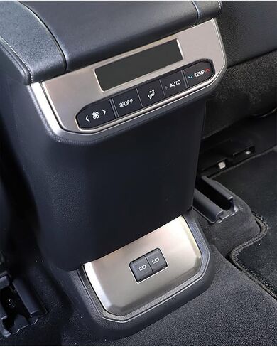 Car Accessories Fit for Toyota Highlander 2020-2023 2024 2025 Interior Rear USB & Air Outlet Decorative Cover Trim (Carbon Fiber Style) Stainless Steel 2 PCS in Saudi Arabia
