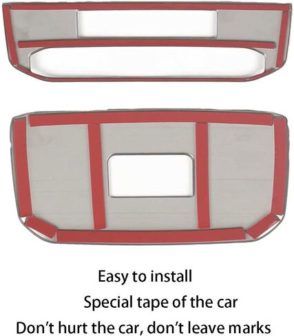 Car Accessories Fit for Toyota Highlander 2020-2023 2024 2025 Interior Rear USB & Air Outlet Decorative Cover Trim (Carbon Fiber Style) Stainless Steel 2 PCS in Saudi Arabia