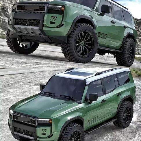 Fixed Running Boards Side Steps Foot Protector Bar with Brackets Black Fits for Land Cruiser Prado J250 LC250 2024 2025 2026 in Saudi Arabia