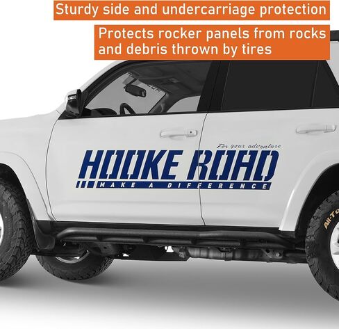 Hooke Road 4Runner Rock Sliders with Kick-Out for 2010-2024 Toyota 4Runner 5th Gen(Exclude Limited, Nightshade, TRD Sport & 10-13 SR5), Runing Board Nerf Bars for Rock Crawling in Saudi Arabia