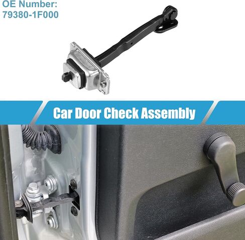 Front Left Car Door Check No.79380-1F000 Door Stop Stopper Assembly for Kia Sportage EX LX 2.0L L4 - Gas 2.7L V6 - Gas 2005-2010 in Saudi Arabia