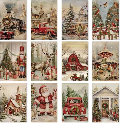 Viorawhite 12 PCS Holiday موضوعات موسميات الطلاء الماس الموسمية 15.75 × 11.81 بوصة DIY CATOR CARONES 5D RHINESTONS in Kuwait