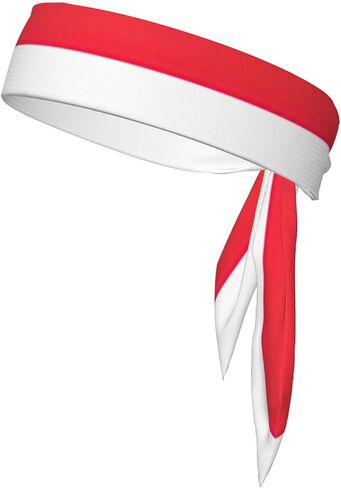 Indonesian Flag Print Sports Head Tie, Hair Band for Workout, Running, Yoga, One Size Fits Most in Saudi Arabia