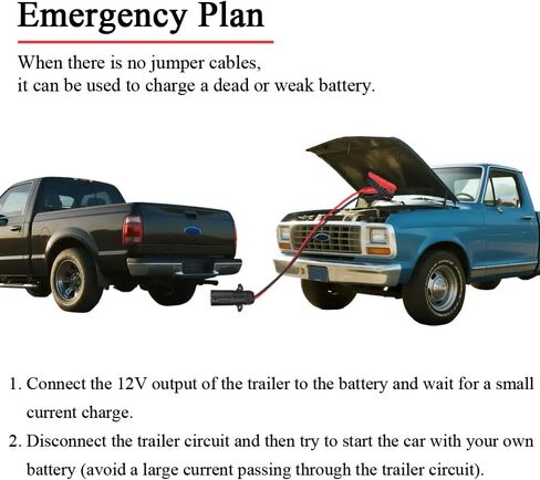 7 Way Trailer Slop إلى Clips Clips Cable ، 10AWG 7 PIN إمكانية الوصول إلى موصل مقطع التماسيح ، مصدر طاقة 12 فولت لـ RV Truck Connect Quick Connect ، 6.5 قدم in Kuwait