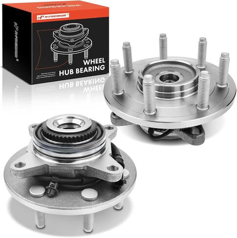 A-Premium 2 x Front Wheel Bearing and Hub Assembly with ABS & 7-Lug Compatible with Ford F-150 F150 2005 2006 2007 2008, 4WD Only in Saudi Arabia