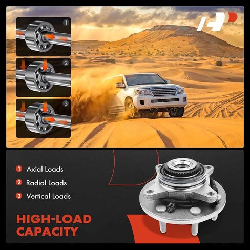 A-Premium 2 x Front Wheel Bearing and Hub Assembly with ABS & 7-Lug Compatible with Ford F-150 F150 2005 2006 2007 2008, 4WD Only in Saudi Arabia