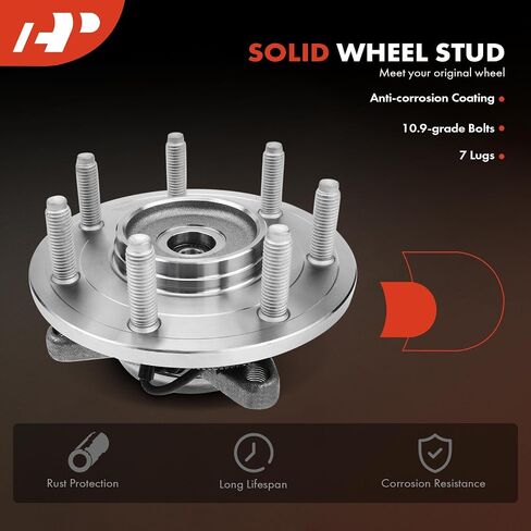 A-Premium 2 x Front Wheel Bearing and Hub Assembly with ABS & 7-Lug Compatible with Ford F-150 F150 2005 2006 2007 2008, 4WD Only in Saudi Arabia